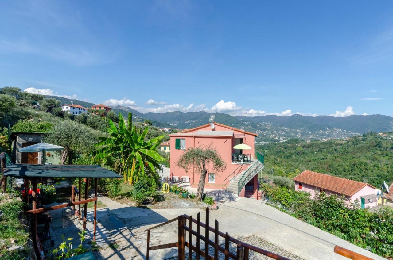 Alla Casa Rosa, Peaceful Apartment Surrounded By Greenery With Free Parking, Wifi & Air Conditioning Rapallo Eksteriør billede